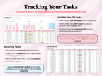 All In One Ultimate Task Tracker - Pink