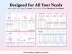 Budget By Paycheck Tracker - Pink