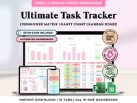 All In One Ultimate Task Tracker - Pink