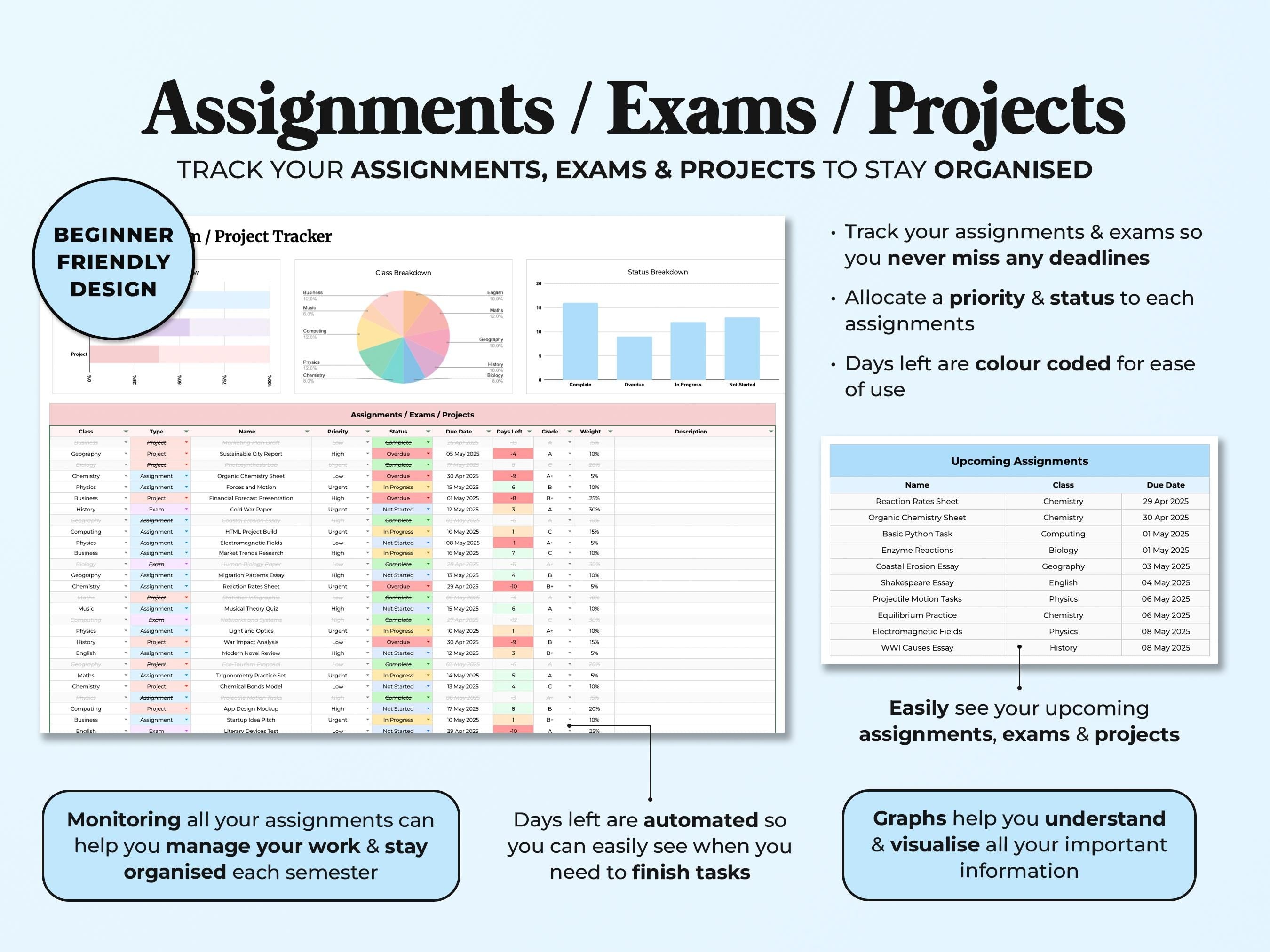 All In One Assignment Tracker